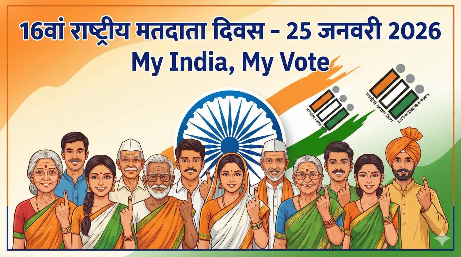 16th National Voters Day: 'My India, My Vote' थीम पर जश्न