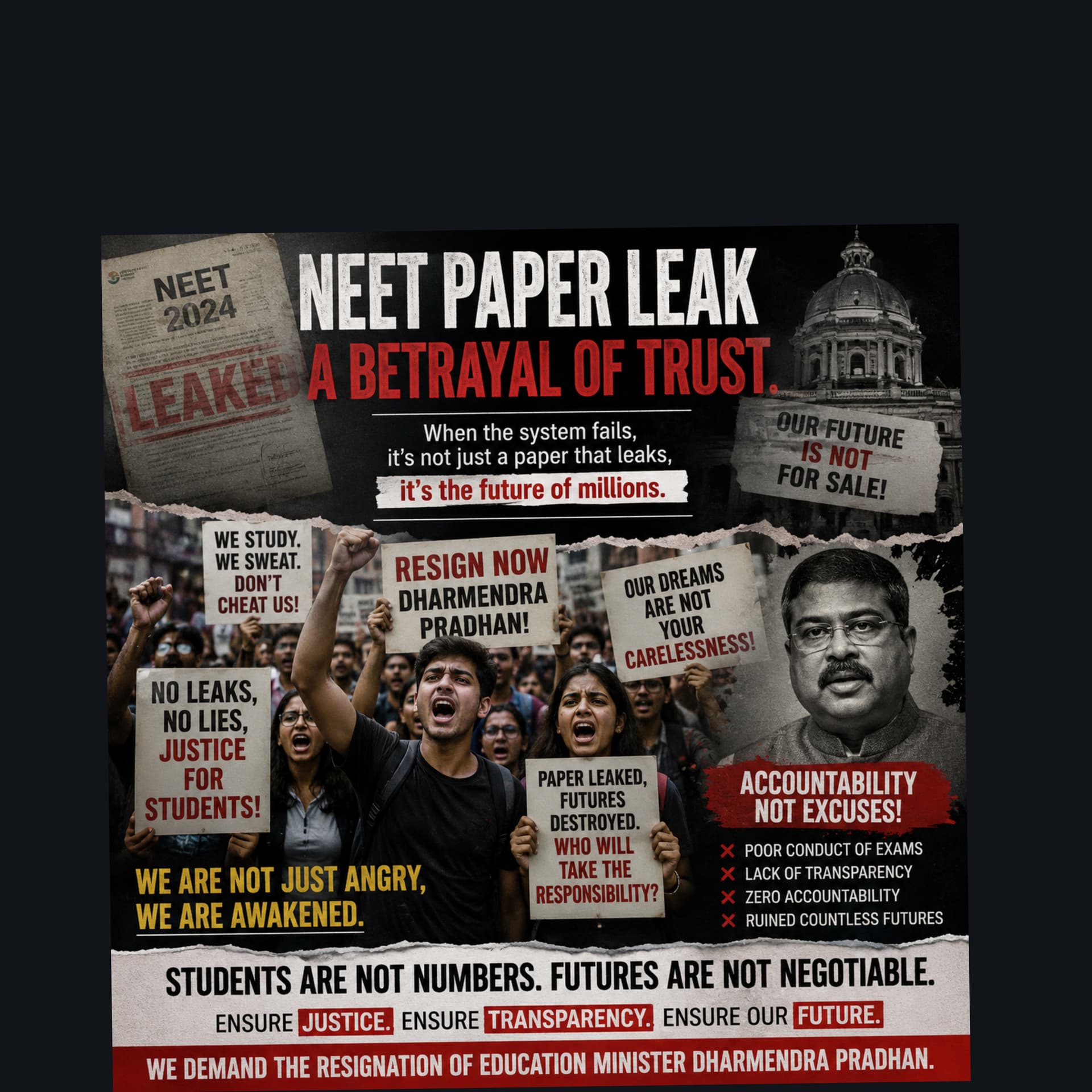 NEET Paper Leak Protest