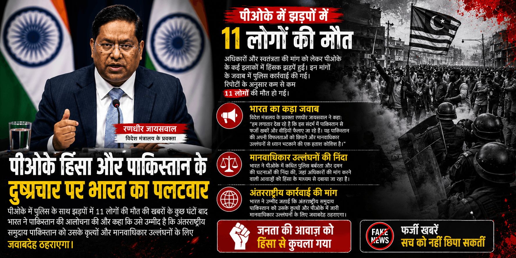 PoK clashes India reaction