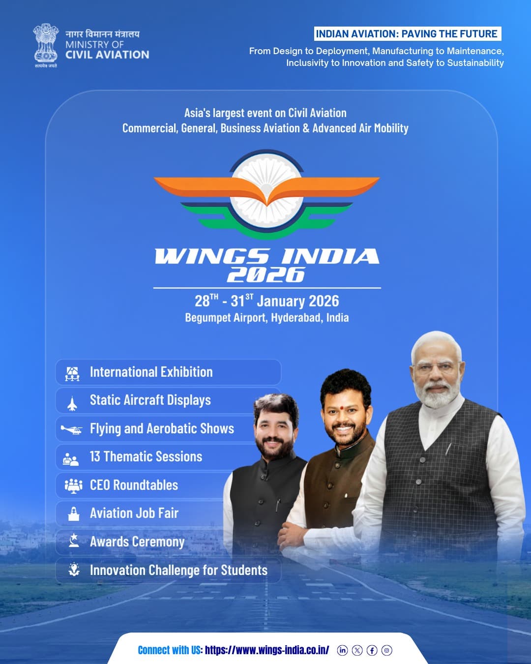 विंग्स इंडिया 2026: हैदराबाद में एशिया के सबसे बड़े विमानन शो का आगाज, नई ऊंचाइयों पर भारत