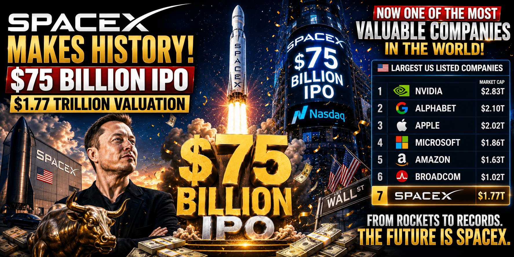 SpaceX 75 Billion IPO