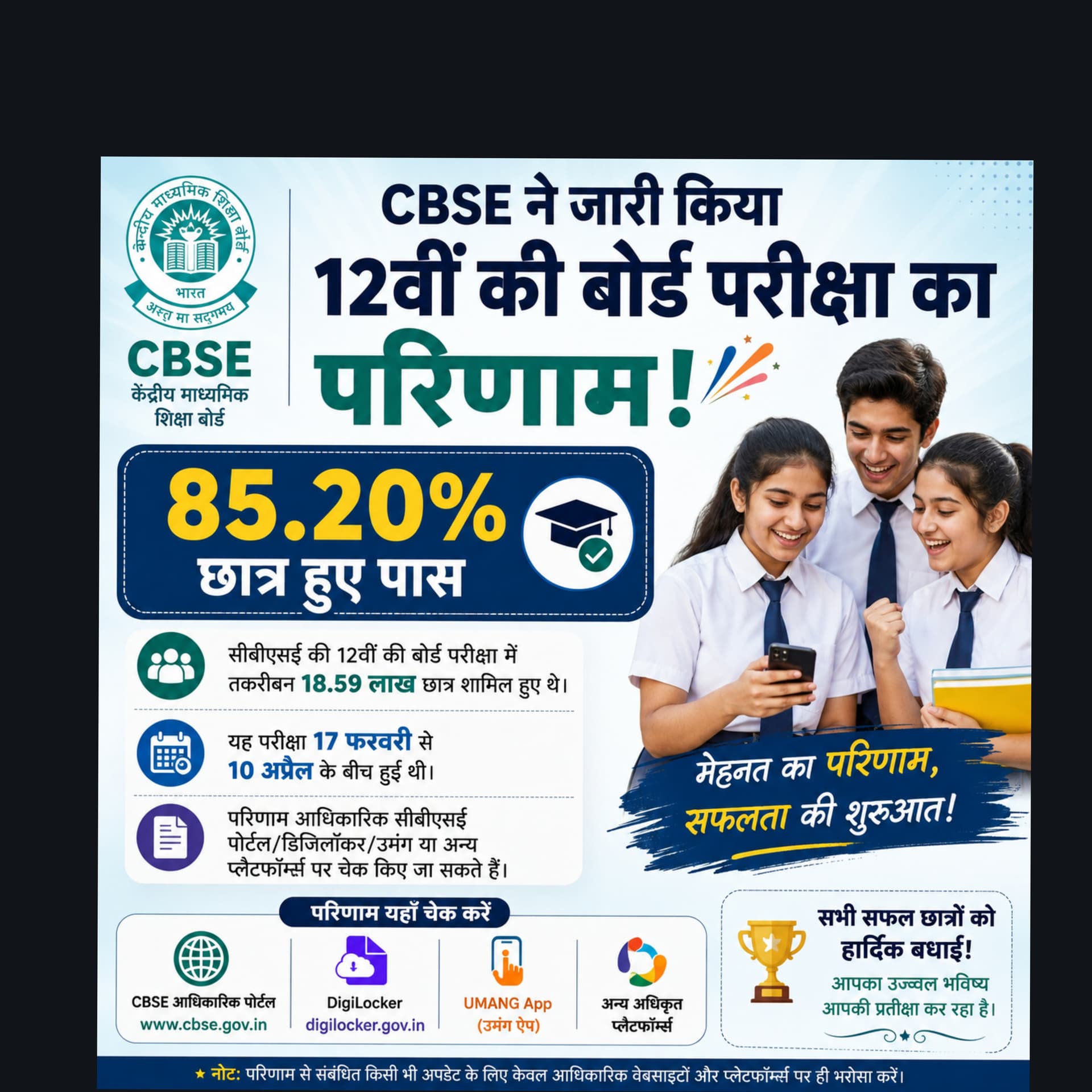 CBSE 12th Board Result 2026