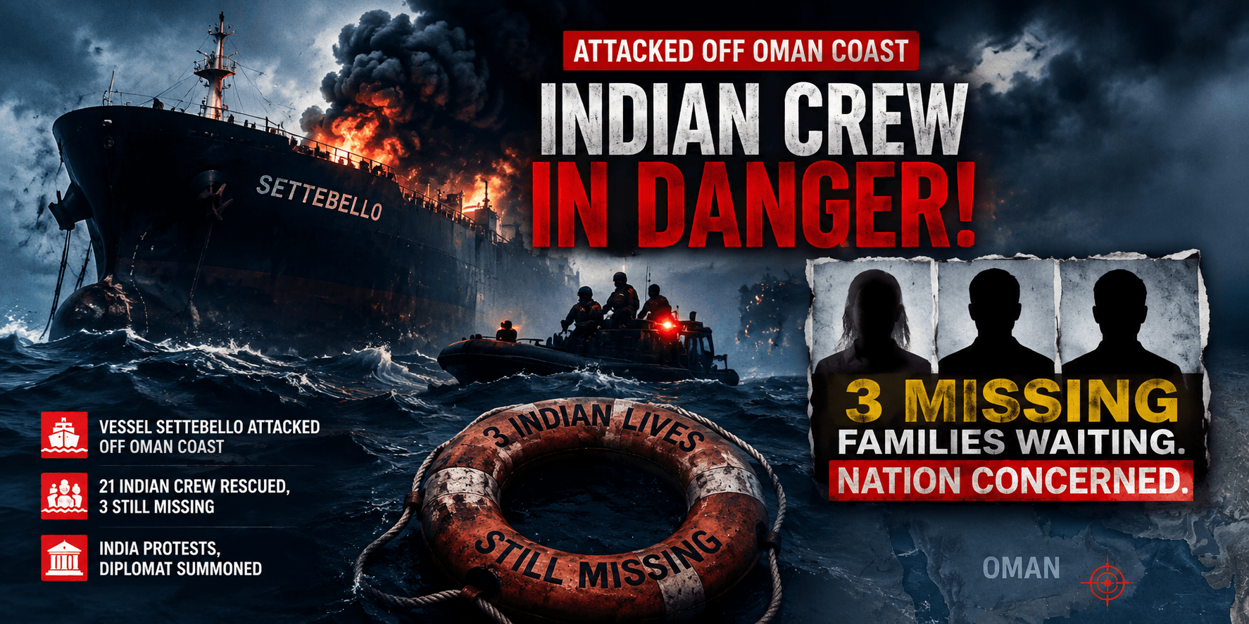 Settebello ship attack Oman